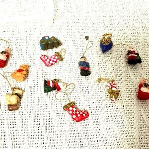 Festive Christmas Miniature Ornaments Set